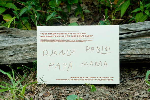 Holiday family portrait inside